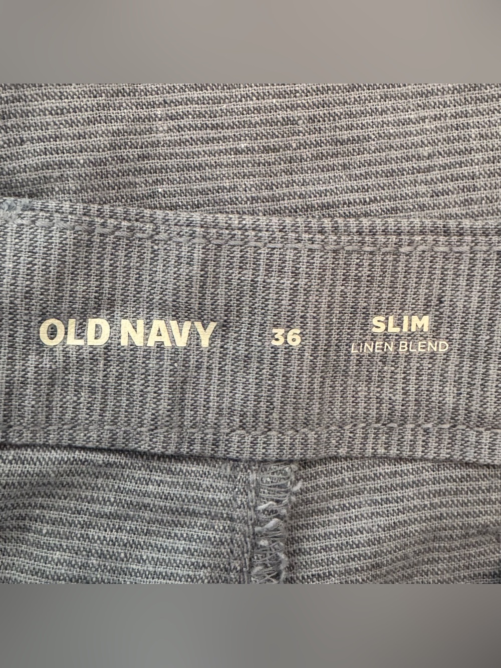 NWT Old Navy Linen Blend Flat Front Blue Slim Fit Shorts 8” Size 36 - Picture 5 of 8